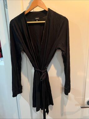 Cosabella Black Draped Wrap Cardigan